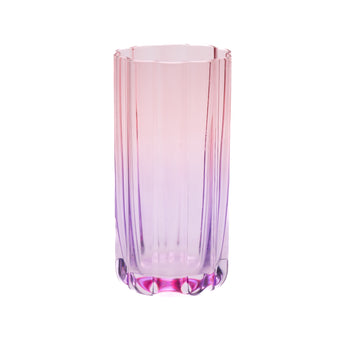 Large Daisy Tumbler Glass: Pink and Purple