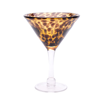 Large Martini Glass : Leopard Print