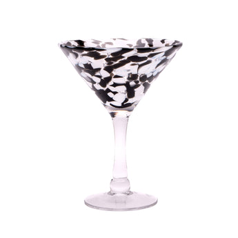 Large Martini Glass: Dalmatian Print