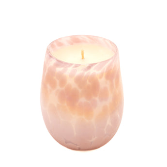 Stemless Wine Glass Candle : Blush Pink (Peony & Blush Suede)