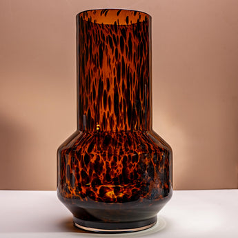 Tall Flute Vase : Leopard Print