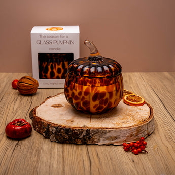 Pumpkin Candle: Leopard Print