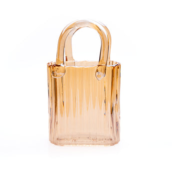 Small amber Handbag vase