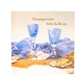 Greeting Card: Costal Champagne Glasses