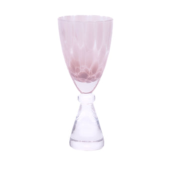 Pink speckle champagne flute