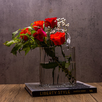 Large Handbag Vase: Clear