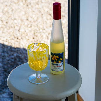 Short Stem Wine Glass : Lemon Yellow