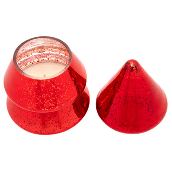 Christmas Tree candle: candy cane red